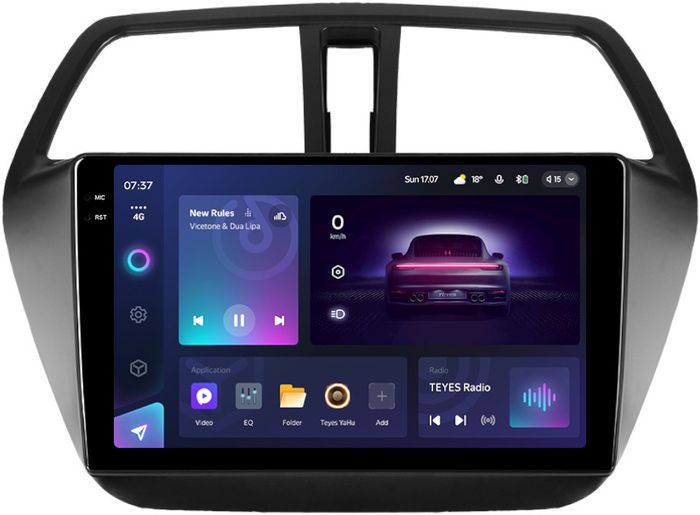 Магнитола для Suzuki SX4 2 2013-2021 (штатная КЗВ) - Teyes CC3-2K монитор 9.5" 2K QLED на Android 10, Быстрая, CarPlay, 4G SIM-слот