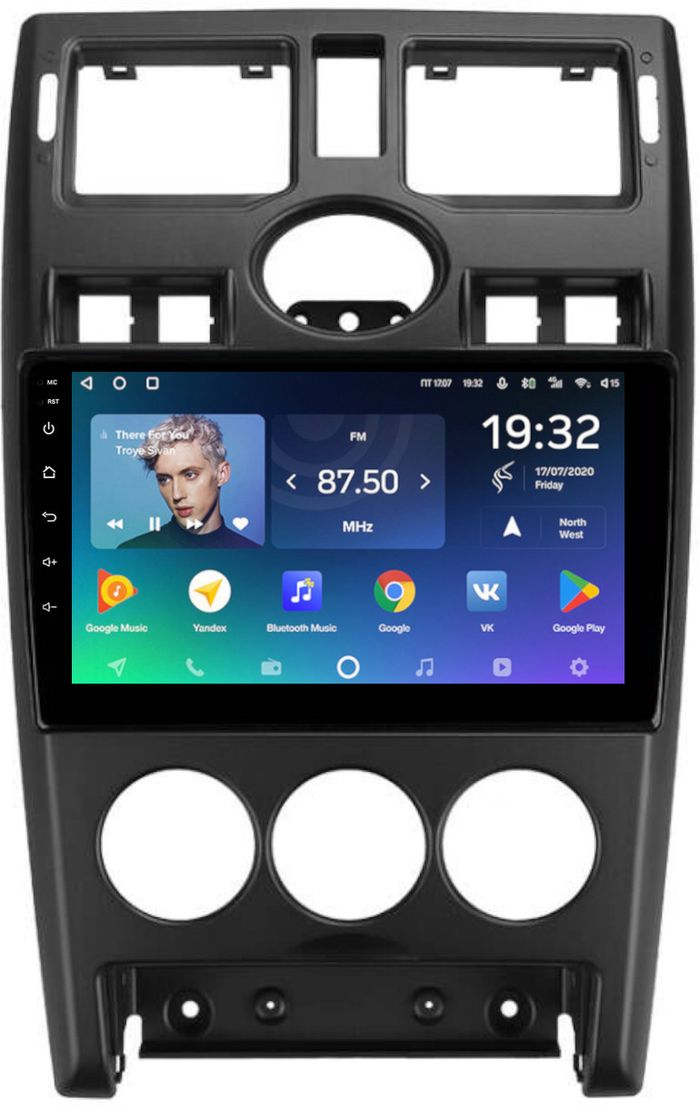 Магнитола для Lada Priora 2007-2013 (рамка черная тип 1) - Teyes CC2 PLUS монитор 9" QLED, Android 10, Быстрая, SIM-слот