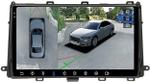 Магнитола для Toyota Corolla E180 2016-2018 (рамка-вставка, любая комплектация) - FarCar BX9-360-7210V9 монитор 9.5" 2K QLED на Android 13, Быстрая, CarPlay, 4G SIM-слот, 4 камеры в комплекте