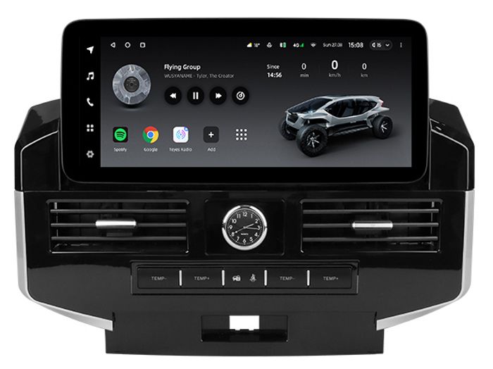 Магнитола для Toyota Land Cruiser 200 2007-2015 (штатная камера или 360) - Teyes LUX ONE ROUND монитор 12.3" 2K QLED, Android 10, CarPlay, 4G SIM-слот