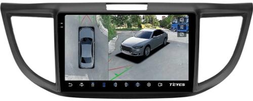 Магнитола для Honda CR-V 4 2012-2016 (большая рамка 9) - Teyes CC3-2K-360 на Android 10, 2K QLED, 6Гб+128Гб, CarPlay, 4G SIM-слот, 4 камеры в комплекте