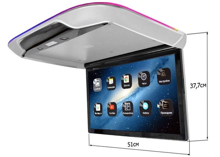 Монитор потолочный - ERGO ER22AND с экраном 22” (1920х1080 FullHD, Android,Смарт ТВ, 3+32Gb) серый