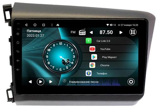Магнитола для Honda Civic 9 седан 2012 (левый руль) - Vaycar VA20-0132 на Android 13, Быстрая, 4G SIM-слот