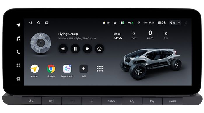Магнитола для Audi Q7 4L 2009-2015 (ШГУ 3G) - Teyes LUX ONE ROUND монитор 12.3" 2K QLED на Android 10, CarPlay, 4G SIM-слот
