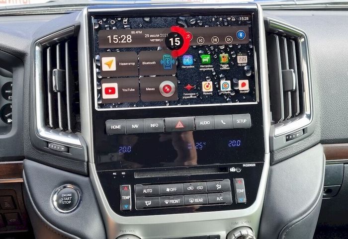 Магнитола для Toyota Land Cruiser 200 2015-2021 (с JBL и 360) - Kuberg ZH-T1001 дисплей 10.1" на Android 10, 8Гб+128Гб, CarPlay, SIM-слот