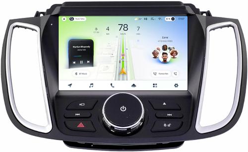 Магнитола для Ford Kuga 2 2017-2019 (SYNC 3, рамка с кнопками тип 1) - Teyes CC4L монитор 9" IPS на Android 14, Быстрая, Snapdragon 662, CarPlay, 4G SIM-слот