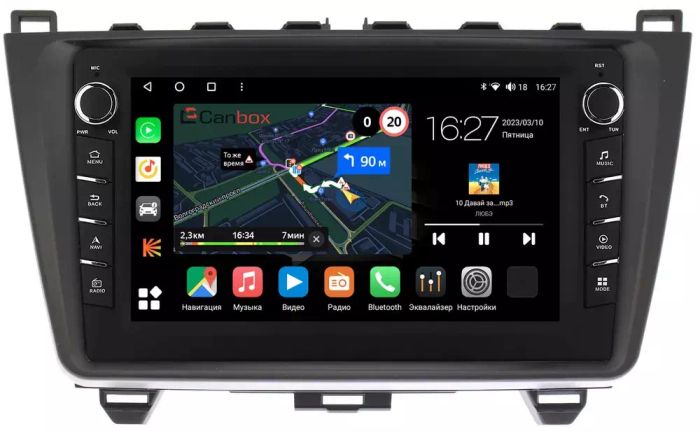 Магнитола для Mazda 6 2007-2012 (GH) - Canbox 9033 Android 10, ТОП процессор, CarPlay, 4G SIM-слот