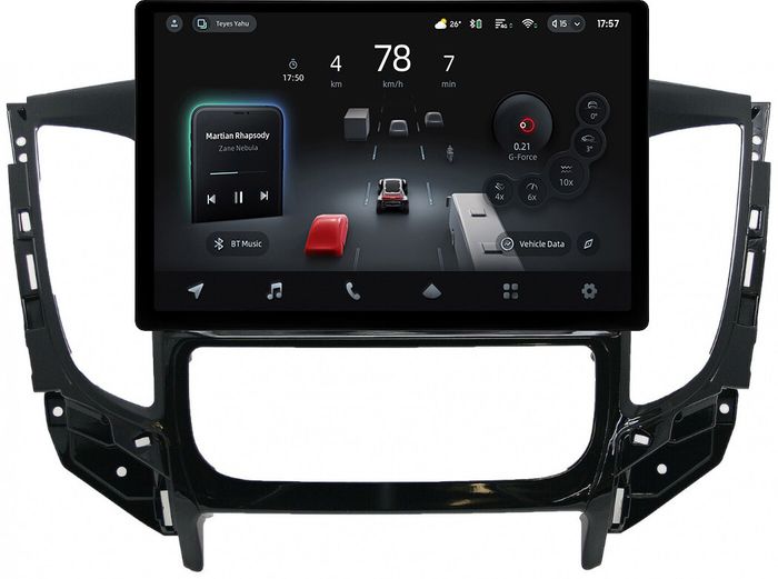 Магнитола для Mitsubishi L200 5 2015-2019 (климат), Pajero Sport 3 2016-2023 (МКПП), FIAT Fullback - Teyes CC4-PRO монитор 13" 2K QLED на Android 13, Быстрейшая, Snapdragon 778G, ИИ, CarPlay, DSP, 4G SIM-слот