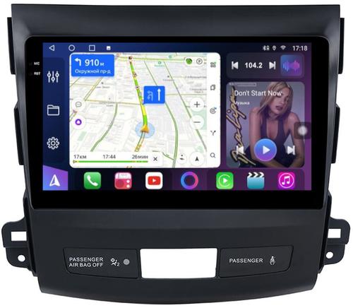 Магнитола для Mitsubishi Outlander XL, Peugeot 4007, Citroen C-Crosser - FarCar BM056M монитор 9.5" QLED на Android 14, TS10, 4+32Гб, CarPlay, 4G SIM-слот