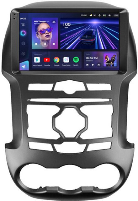 Магнитола для Ford Ranger 3 2011-2015 (рамка тип 1) - Teyes CC3 монитор 9" QLED на Android 10, ТОП процессор, 4Гб+32Гб, CarPlay, 4G SIM-слот