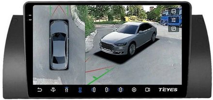 Магнитола для BMW X5 E53 2000-2007, 5 E39 1996-2003 (штатный усилитель) - Teyes CC3-2K-360 на Android 10, 2K QLED, 6Гб+128Гб, CarPlay, 4G SIM-слот, 4 камеры в комплекте