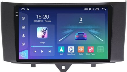 Магнитола для Smart ForTwo/ForFour 2012-2015 - Parafar PF215RN2K на Android 13, QLED+2K, ТОП процессор, 4Гб+32Гб, CarPlay, 4G SIM-слот