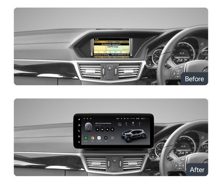 Магнитола для Mercedes-Benz E W212 седан правый руль 2009-2012 NTG 4.0 - Teyes LUX ONE монитор 12.3", Android 10, 6+128Гб, CarPlay, 4G SIM-слот