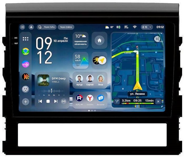 Магнитола для Toyota Land Cruiser 200 2015-2021 (без JBL) - Teyes CC4-PRO монитор 9.5" 2K QLED на Android 13, Быстрейшая, Snapdragon 778G, ИИ, CarPlay, DSP, 4G SIM-слот