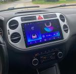 Магнитола для Volkswagen Tiguan 1 2007-2016, Golf Plus (рамка 9 серебро, любая кнопка) - Teyes CC2 PLUS Android 10, Быстрая, SIM-слот