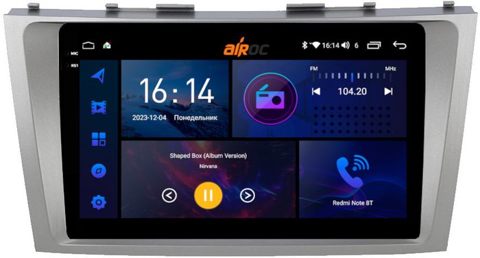 Магнитола для Toyota Camry 2006-2011 - AIROC 2K RI-1108 Android 12, Быстрая, QLed+2K, CarPlay, SIM-слот