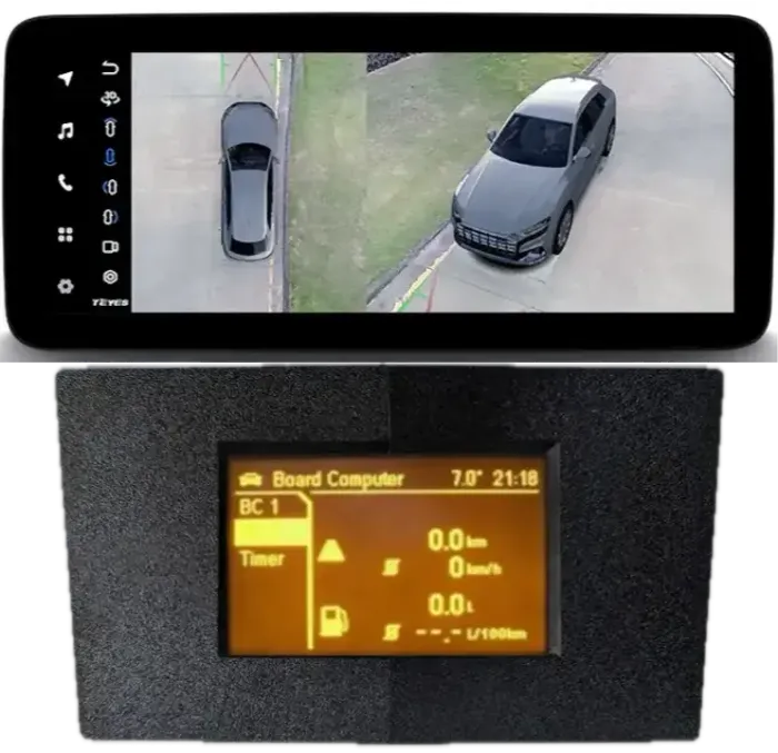 Магнитола для Opel Antara 2006-2015 (перенос БК вниз, черная) - Teyes LUX ONE 360 монитор 12.3" 2K QLED на Android 10, 6Гб+128Гб, CarPlay, 4G SIM-слот, 4 камеры в комплекте