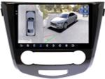 Магнитола для Nissan Qashqai J11 2014-2022 (кондиционер) - FarCar BX665M-360 монитор 10.36" 2K QLED на Android 13, Быстрая, CarPlay, 4G SIM-слот, 4 камеры в комплекте