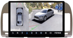 Магнитола для Toyota Camry 30 2001-2006 (рамка оливковая) - Teyes CC3-2K-360 монитор 13" 2K QLED на Android 10, 6Гб+128Гб, CarPlay, 4G SIM-слот, 4 камеры в комплекте