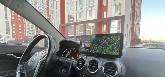 Магнитола для Opel Antara 2006-2015 (перенос БК вниз, серая) - Teyes LUX ONE 360 монитор 12.3" 2K QLED на Android 10, 6Гб+128Гб, CarPlay, 4G SIM-слот, 4 камеры в комплекте