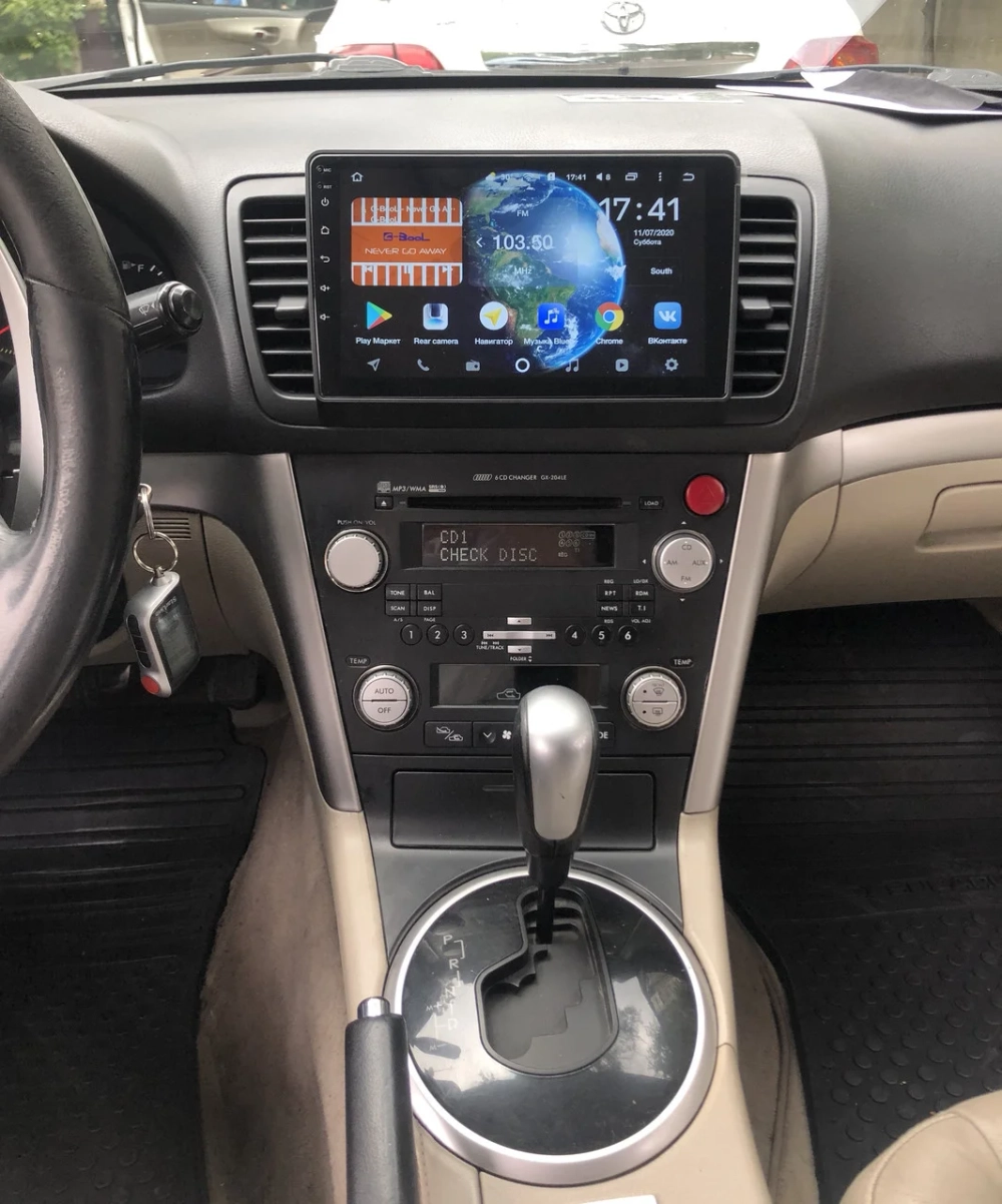 Магнитола для Subaru Legacy 4, Outback 3 2003-2009 (левый руль) - Teyes CC2 PLUS монитор 9" QLED на Android 10, ТОП процессор, 4Гб+64Гб, 4G SIM-слот