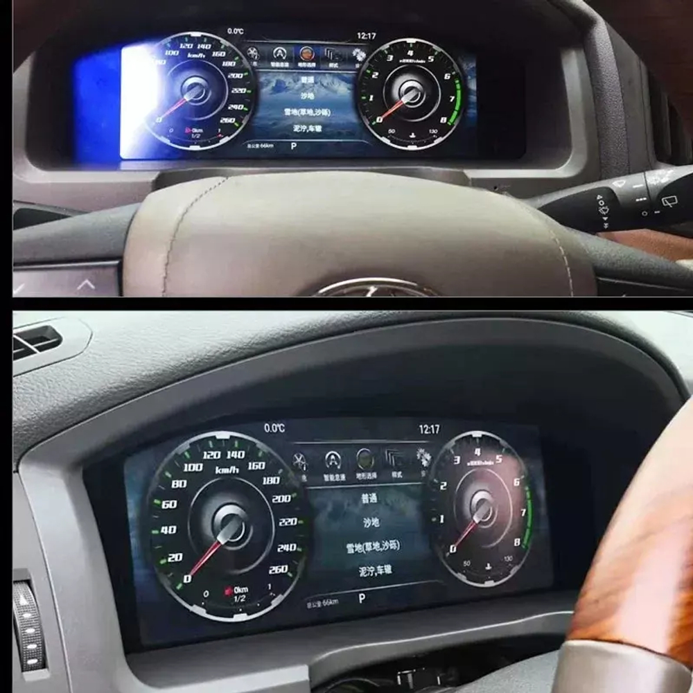 Электронная панель приборов Toyota Land Cruiser 200 2007-2015 - Kuberg NH-LCD-T01 с LCD / ЖК 12.3" экраном QLED