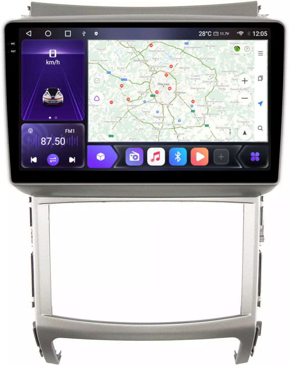 Магнитола для Hyundai ix55 2009-2013 - Kuberg OL-9766 QLed+2K, Android 12, TS10,  CarPlay, 4G SIM-слот