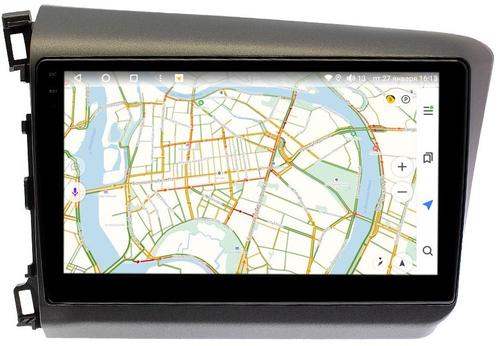 Магнитола для Honda Civic 9 седан 2012 (левый руль) - Vaycar VA20-0132-2K на Android 13, Быстрая, 2K QLED, CarPlay,4G SIM-слот