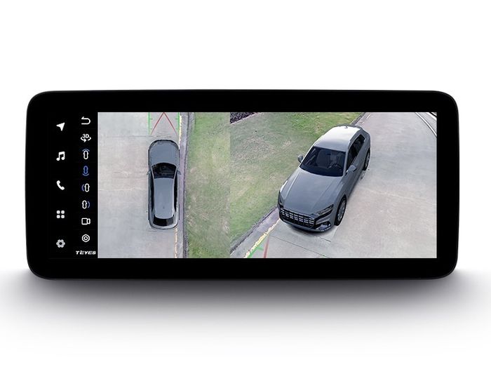 Магнитола для Jeep, Dodge 2007-2018 (207x98мм) - Teyes LUX ONE 360 монитор 12.3" на Android 10, Быстрая, CarPlay, 4G SIM-слот, 4 камеры в комплекте