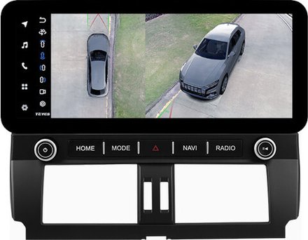 Магнитола для Toyota Land Cruiser Prado 150 2013-2017 (рамка F2) - Teyes LUX ONE 360 монитор 12.3" 2K QLED на Android 10, CarPlay, 4G SIM-слот, 6/128ГБ, 4 камеры в комплекте