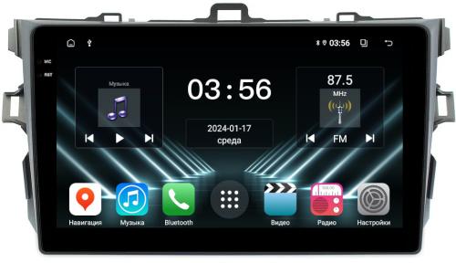 Магнитола для Toyota Corolla 150 2006-2013 (рамка тип 1) - FarCar DX063M монитор 9.5" IPS на Android 13, 4+64Гб, CarPlay