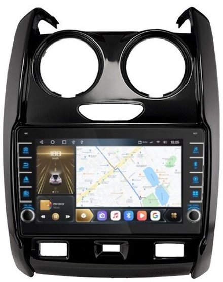 Магнитола для Renault Duster 2015-2020, Lada Largus 2021+ - Kuberg OL-9115-2 (кнопки и крутилки), Android 12, TS10, CarPlay, 4G SIM-слот
