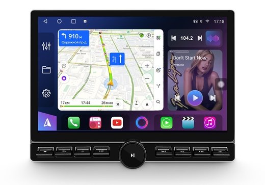 Магнитола в рамку 9/10 с кнопками и крутилкой - Farcar BM904 на Android 13, монитор 13" QLED+2K, CarPlay, 4G SIM-слот, 4/32ГБ