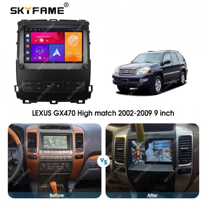 Магнитола для Lexus GX470 J120, Toyota Land Cruiser Prado 120 (климат на большом экране) - Kuberg SF-9696-2 Android 10, 8-ядер, 4G SIM-слот