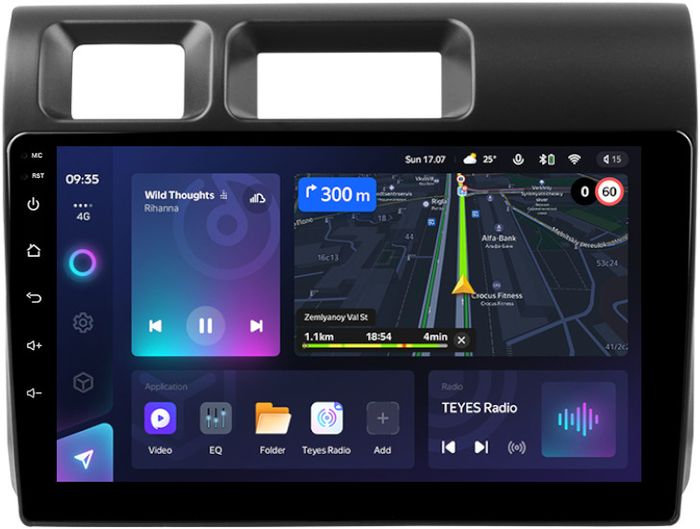 Магнитола для Toyota Land Cruiser 70 2023+ - Teyes CC3L монитор 9" IPS на Android 10, CarPlay, 4G SIM-слот