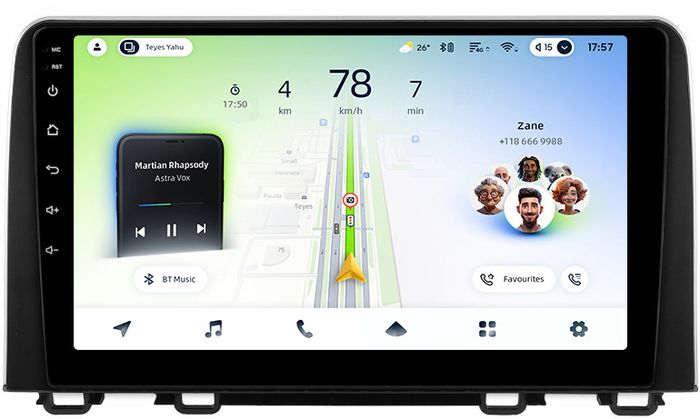 Магнитола для Honda CR-V 5 2017-2022 - Teyes CC4L монитор 9" IPS на Android 14, Snapdragon 662, CarPlay, 4G SIM-слот