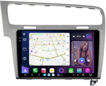 Магнитола для Volkswagen Golf 7 2012-2020 (рамка серебро) - FarCar XXL10-257S монитор 10.36" 2K QLED на Android 14, TS20, 8+256Гб, CarPlay, 4G SIM-слот