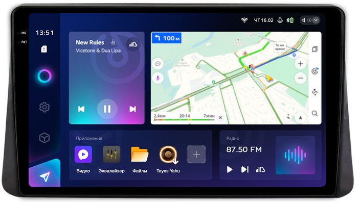 Магнитола для Mitsubishi Eclipse Cross (Китай/Азия) - Teyes CC3-2K QLed Android 10, Быстрая, SIM-слот, CarPlay