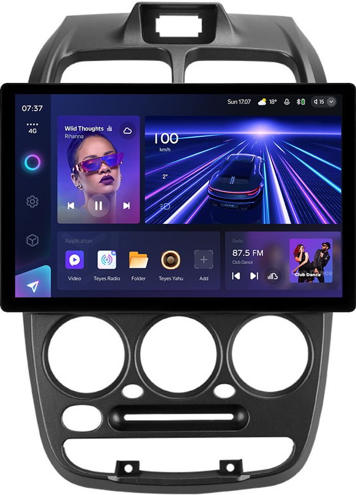 Магнитола для Hyundai Accent 2000-2011 (рамка 1 кнопка) - Teyes CC3-2K монитор 13" 2K QLED, Android 10, Быстрая, CarPlay, 4G SIM-слот