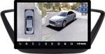 Магнитола для Hyundai Solaris 2 2017-2022 / Solaris HS (без штатной КЗВ, рамка черная матовая) - Teyes CC3-2K-360 монитор 13" 2K QLED на Android 10, Быстрая, CarPlay, 4G SIM-слот, 4 камеры в комплекте