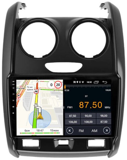 Магнитола для Renault Duster 2015-2020, Lada Largus 2021+ - Parafar PF147FHD на Android 13, 8-ядер, 2Гб+32Гб, CarPlay, 4G SIM-слот