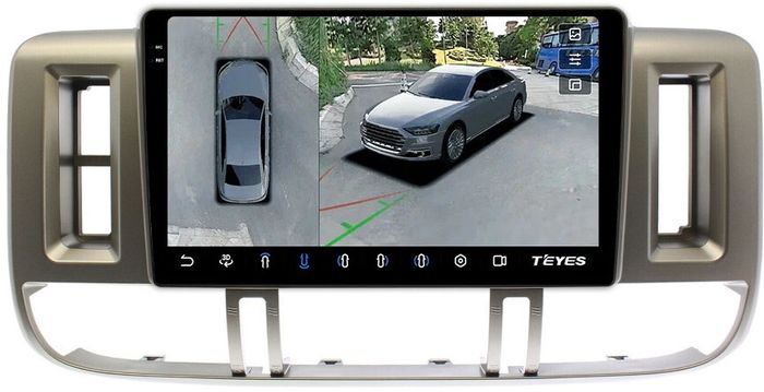 Магнитола для Nissan X-Trail T30 2000-2003 - Teyes CC3-2K-360 на Android 10, Быстрая, 2K QLED, CarPlay, 4G SIM-слот, 4 камеры в комплекте