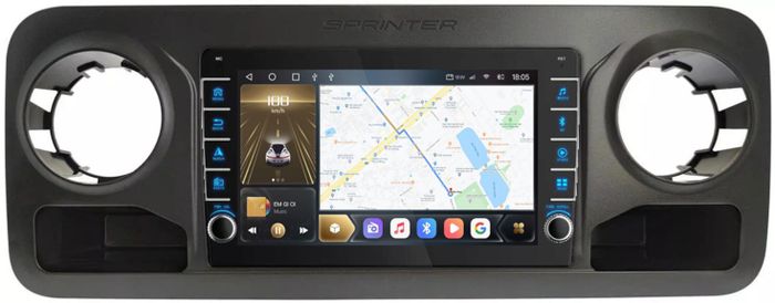 Магнитола для Mercedes-Benz Sprinter 2018-2024+ (low) - Kuberg SF-1021-1 Android 12, TS10, CarPlay, 4G SIM-слот