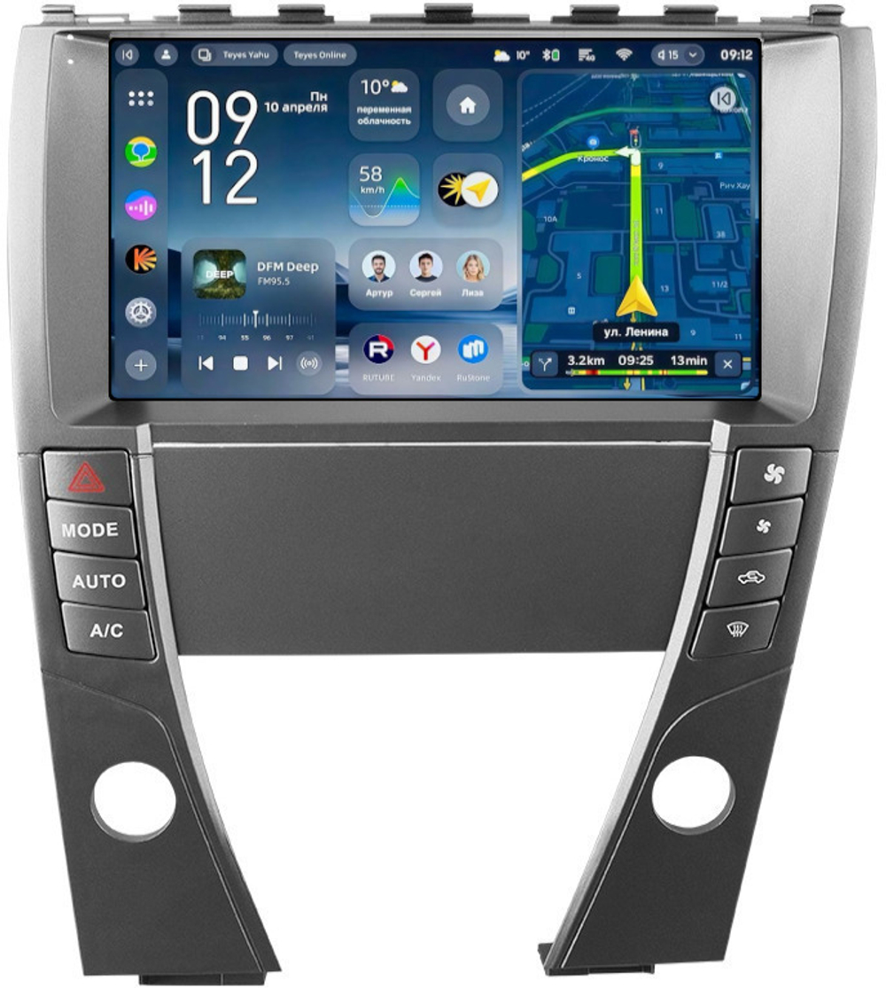 Магнитола для Lexus ES350 XV40 2009-2012 (ШГУ цветной, проводка C) - Teyes CC4-PRO монитор 9.5" 2K QLED на Android 13, Snapdragon 778G, ИИ, CarPlay, DSP, 4G SIM-слот
