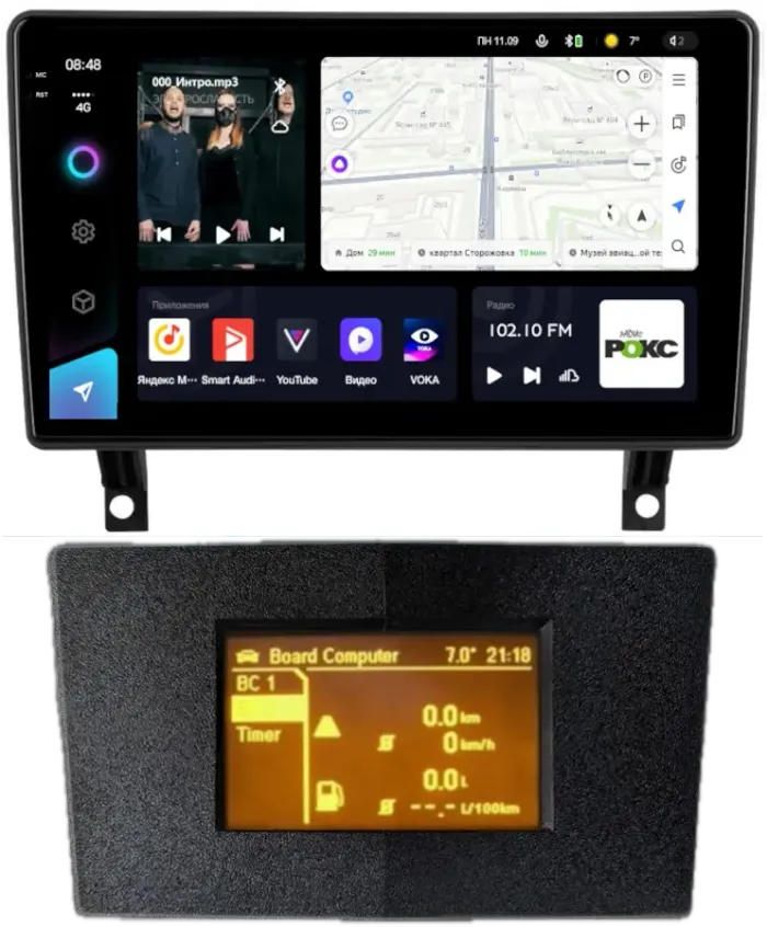 Магнитола для Opel Antara 2006-2015 (перенос БК вниз, черная) - Teyes CC3-2K QLed Android 10, ТОП процессор, SIM-слот, CarPlay