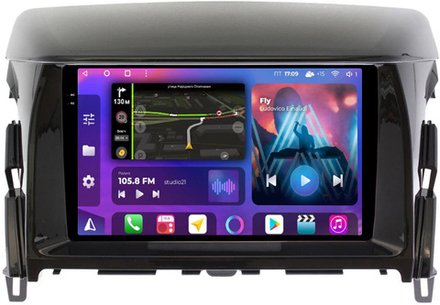 Магнитола для Mitsubishi Eclipse Cross 2018-2022 (ШГУ под козырьком) - FarCar BM9-2K-7763L монитор 9.5" 2K QLED на Android 14, TS10, 4+32Гб, CarPlay, 4G SIM-слот