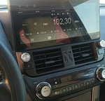 Магнитола для Toyota Land Cruiser Prado 150 2009-2013 (взамен 7" навигации, поддержка JBL и 360) - Kuberg ZH-T1209 монитор 12.3" на Android 12, 8/128Гб, CarPlay, 4G SIM-слот