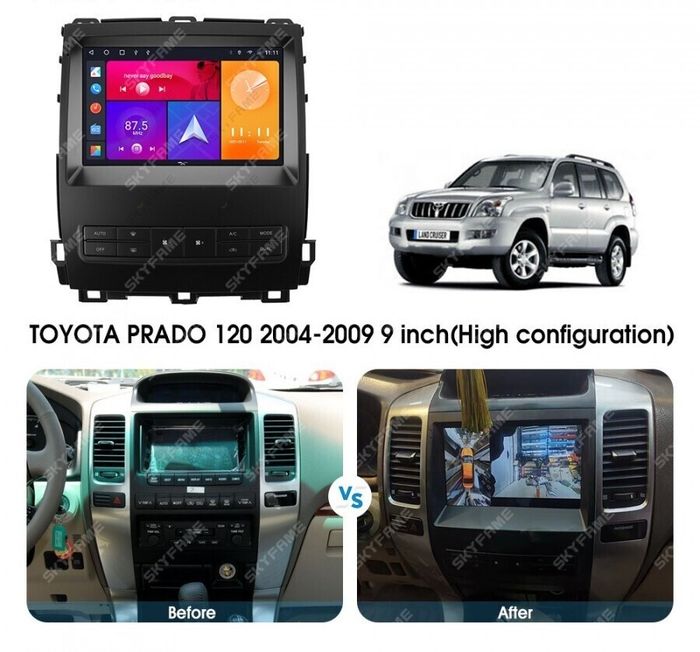 Магнитола для Lexus GX470 J120, Toyota Land Cruiser Prado 120 (климат на большом экране) - RedPower 282 Android 10, QLED+2K, ТОП процессор, 6Гб+128Гб, CarPlay, SIM-слот