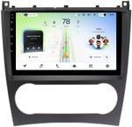 Магнитола для Mercedes-Benz C W203 2004-2007 - Teyes CC4L монитор 9" IPS на Android 14, Быстрая, Snapdragon 662, CarPlay, 4G SIM-слот