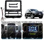Магнитола для Toyota Land Cruiser Prado 120, Lexus GX470 (экран климата внизу) - Kuberg SF-9696-1 (большая рамка) QLed, Android 12, Быстрая, CarPlay, 4G SIM-слот